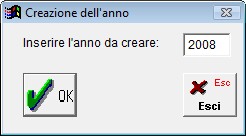 Creazione nuovo anno